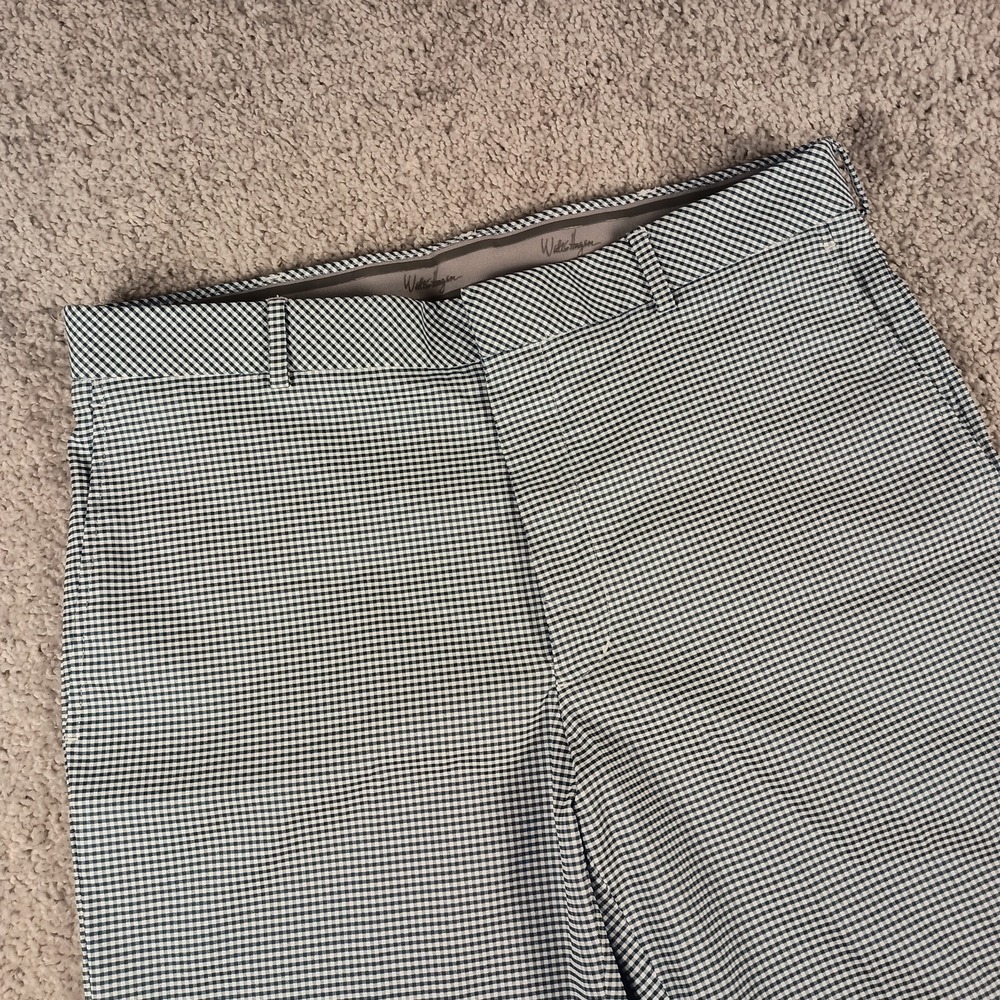 Walter Hagen 11 Majors 34wβ Blue White Gingham Check Mens Golf Shorts